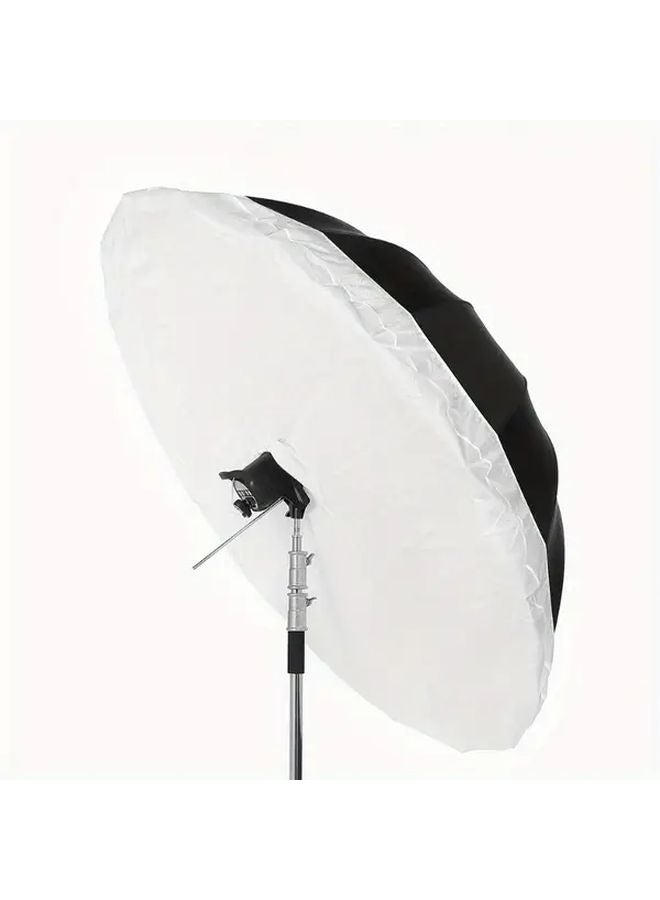 Studio Photography Jellyfish Umbrella Diffuser Soft Fabric Adjustable Black White Striped Design - Image 1